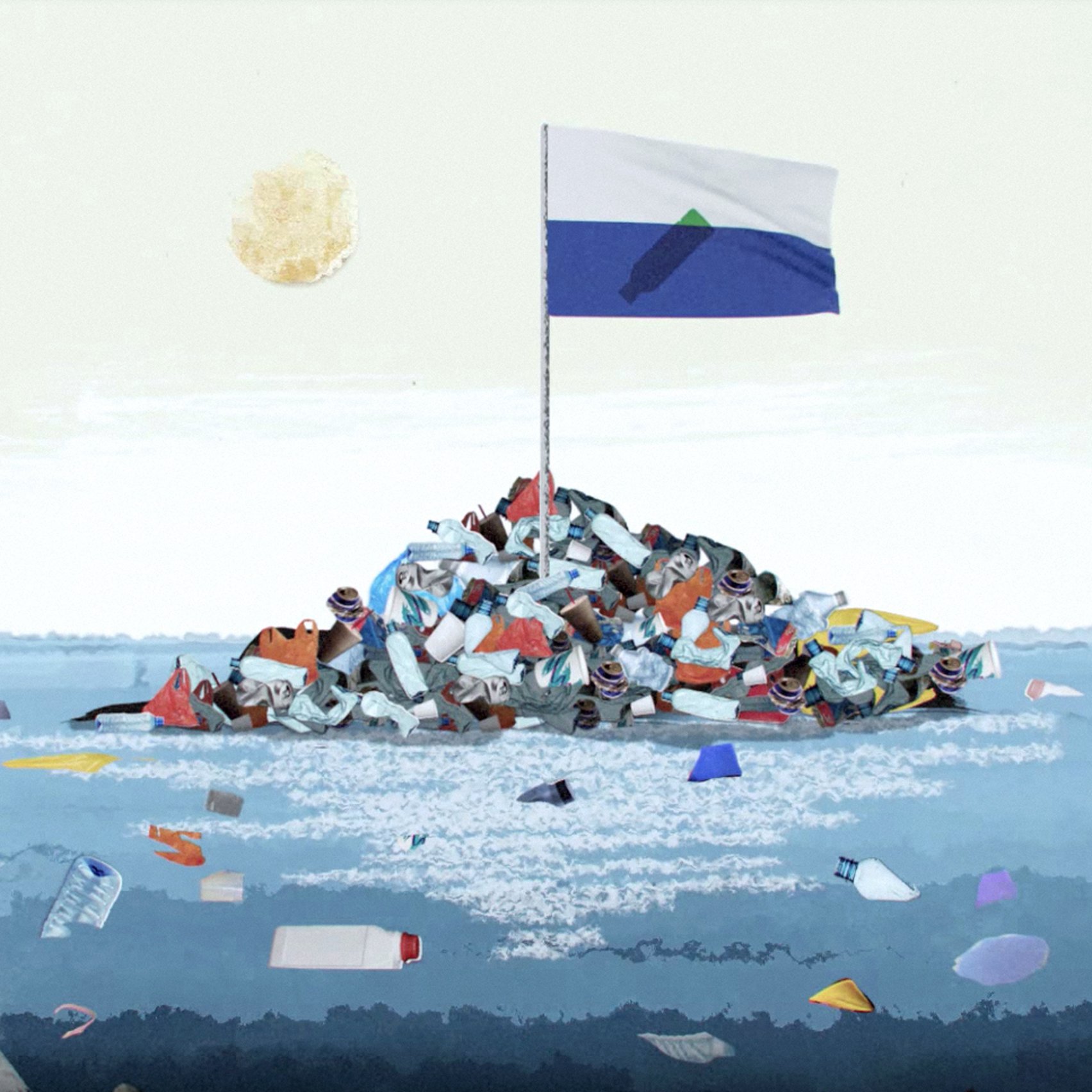 Ad Creatives Prose Turning Growing Pile of Ocean Trash Into Country