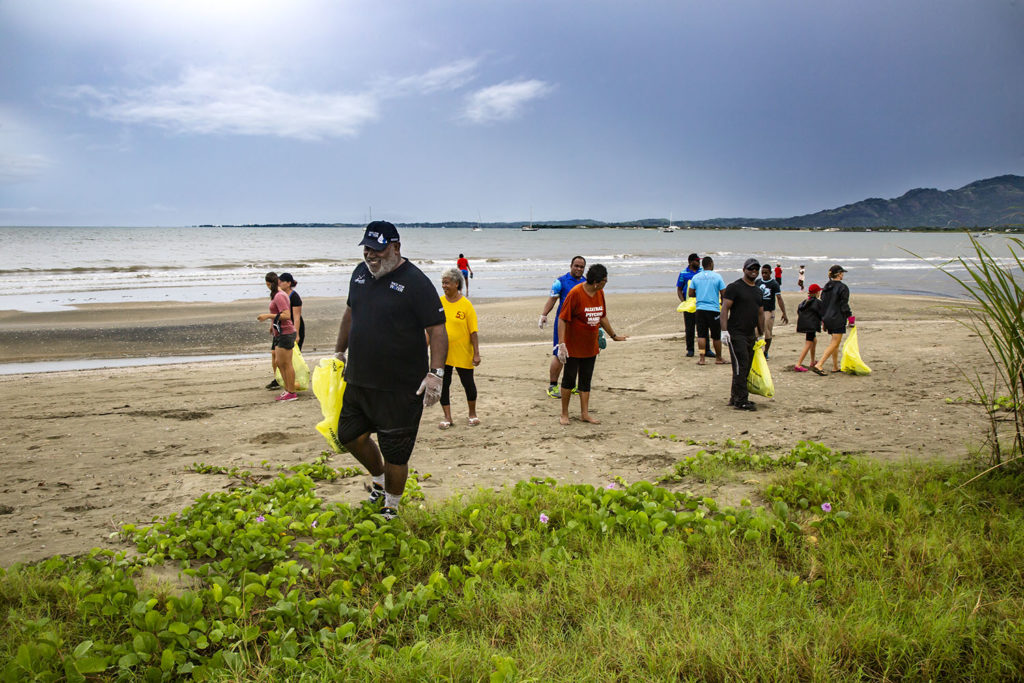 Two skips of rubbish collected on the Wailoaloa Beach Clean in Fiji – Race For Water