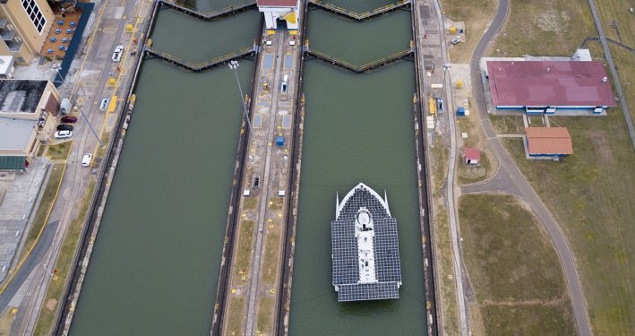 Race for Water approaching the Panama Canal