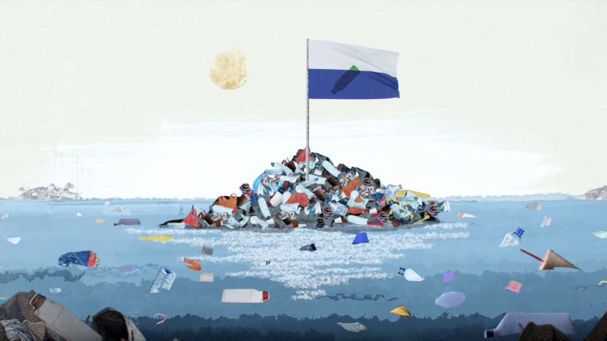 Ad Creatives Prose Turning Growing Pile of Ocean Trash Into Country